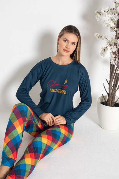 REMSA Жіночий піжамний комплект з термобілизни - 24483 Синій