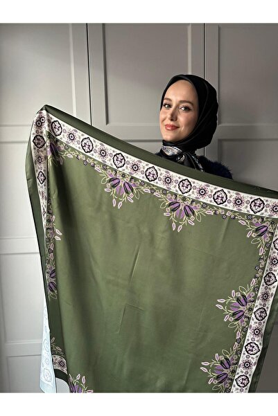Modakaşmir Peony Pattern Twill Scarf