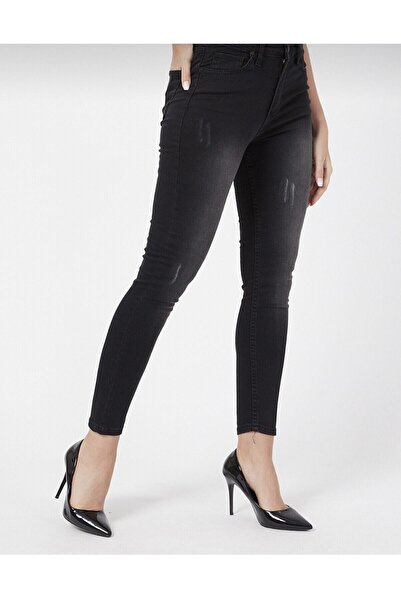 Lixera Чорні джинси-скінні з ластиком і ластиком