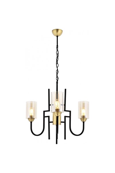 Genel Markalar Av-4163-3e Eskitme Kaplama Modern Avize E27 Metal Cam 62cm