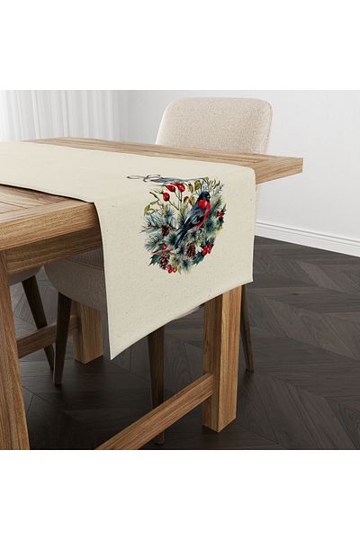 Filamente Christmas Patterned Digital Printed Runner - New Year 140X40 cm
