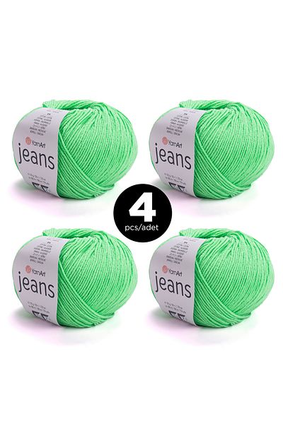 Yarnart Νούμερο 60 Jean Knitting Yarn - Πακέτο 4