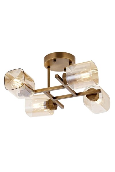 Avonni Ar-60271-4e Eskitme Kaplama Modern Avize E27 Metal Cam 44cm