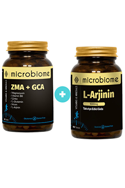 Microbiome أقراص L-Arginine وZMA GCA 60 - عبوة مكملات رياضية من الأحماض الأمينية