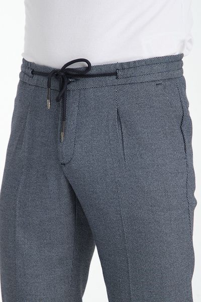 Frappoli Ανδρικό παντελόνι Jogger Slim Fit με χοντρό σχέδιο με πλαϊνές τσέπες