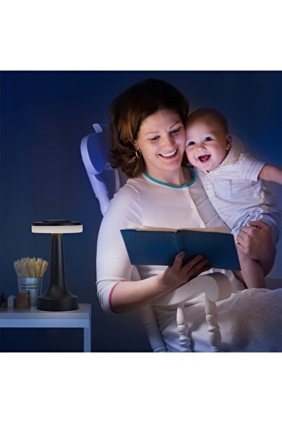 Taimi 2-Pieces Portable LED Table Lamp with Touch Sensor 1000mAh Thin corner Black