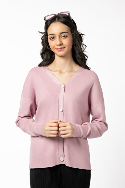 RİNA Skm Knitwear Cardigan_L_Pink