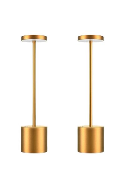 Taimi 2-Pieces Cordless Touch LED Table Lamp 1800mAh Stick shaped Golden