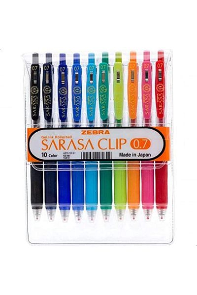 Zebra قلم حبر جل من ساراسا بوش كليب - ألوان متنوعة - 0.7 مم