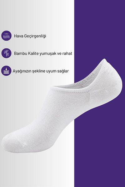 BLACK DEER Șosete unisex din bumbac balerină invizibile 6 perechi