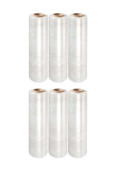 Taimi 4 Rolls Clear Stretch Film, Strong, Moisture-Proof, 300mm, for Packing & Moving Furniture