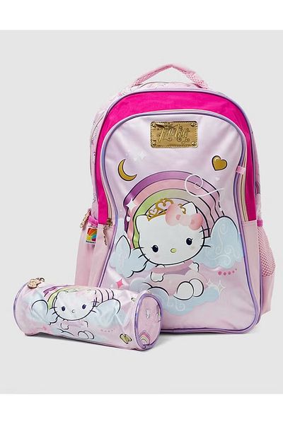 Hello Kitty school backpack with pencil case size 15 inches