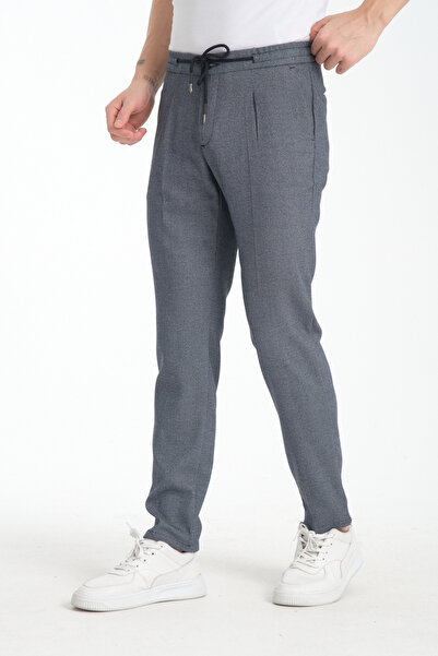 Frappoli Чоловічі джинси-джоггери з товстим візерунком і боковими кишенями, облягаючого крою