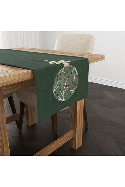 Filamente Runner Imprimat Digital Cu Motiv Craciun - Anul Nou 140x40 Cm
