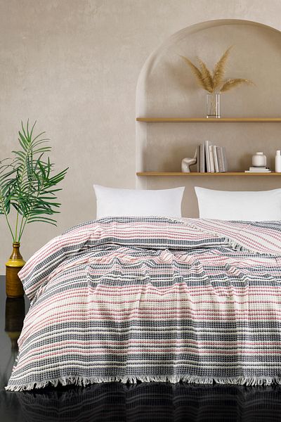 ROKO VİLLA Sun Model Double Pique Blanket
