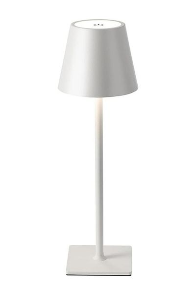 Taimi Wireless Table Lamp, Rechargeable 1800mAh, Metal, Portable, 2-Level Night Lighting White