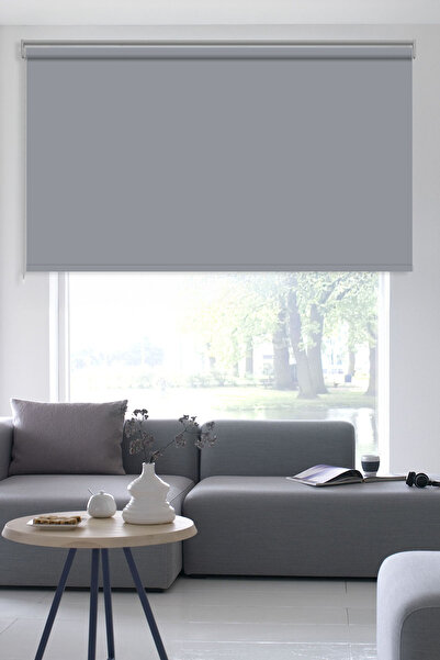 Perva Koyu Gri Renk Stor Perde