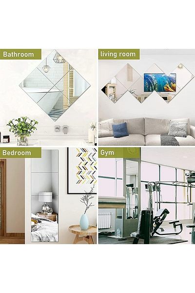 Taimi 1 Pack Self-adhesive square mirror 30x30cm each (4 blocks)