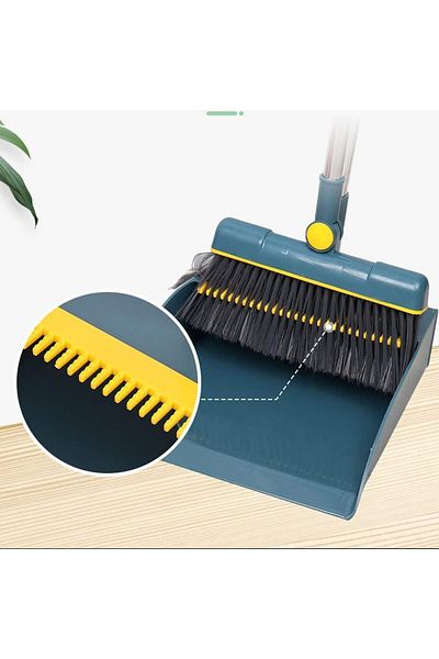 Taimi Broom and Dustpan Set for Home Broom 358 blue