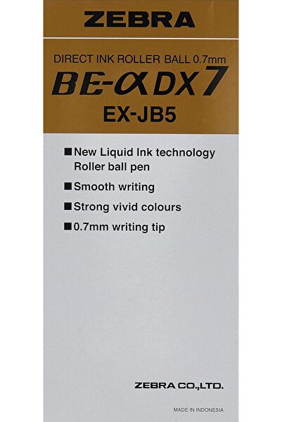 Zebra قلم حبر سائل DX7 0.7 متوسط - أسود (عبوة من 10 قطع)