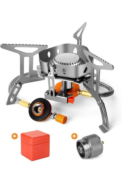 Taimi Stainless Steel Folding Camping Gas Stove 14.5x14.5x9.5cm