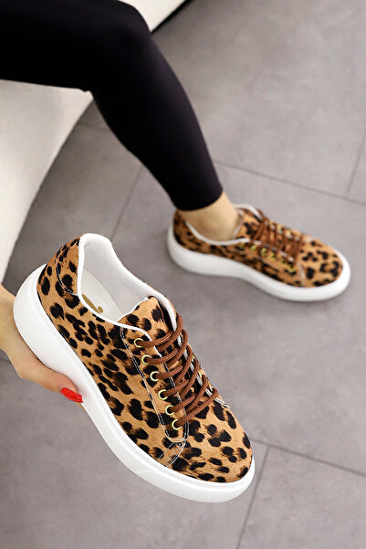 Mamito Ayakkabı DZY 046 Αθλητικά παπούτσια με κορδόνια με λεοπάρ