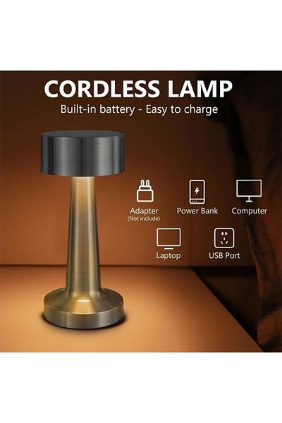 Taimi Portable LED Table Lamp with Touch Sensor 1000mAh Thick corner Silver