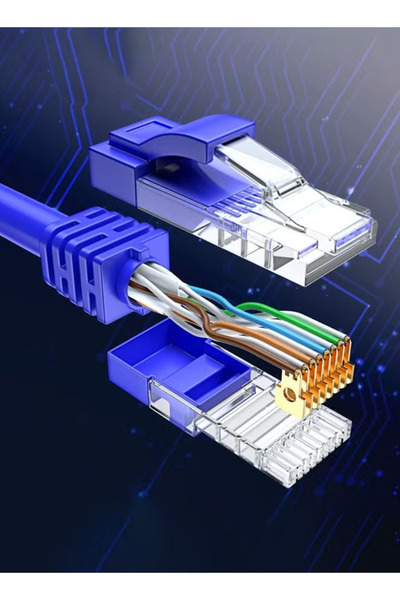 Taimi كابل إيثرنت LAN Cat-5 بطول 3 أمتار للاتصال بالإنترنت والشبكة، أزرق