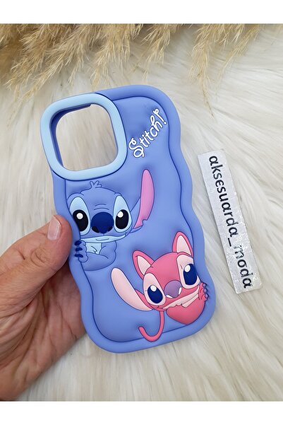 Aksesuarda Moda Iphone 13 PRO MAX Uyumlu Stitch Disney Lilo Ve Stiç Hamur Sil...