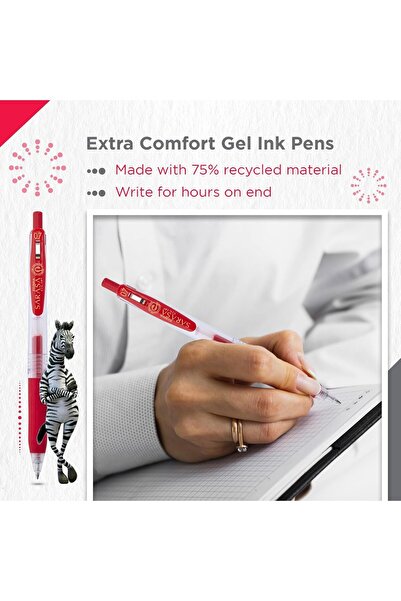 Zebra أقلام بمقبض مطاطي مضلع (104488)