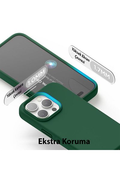 Merwish غطاء حماية من السيليكون متوافق مع هاتف Apple Iphone 12 Promax مع شعار مخملي بالداخل، كاكي