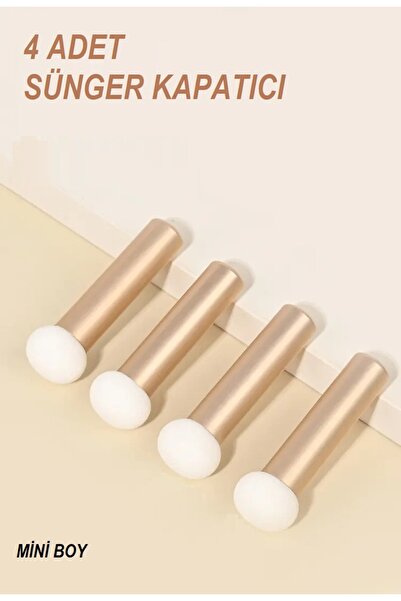 gaman 4 Adet Alüminyum saplı Sünger kapatıcı Gölgelendirme fırçası Güzellik aracı