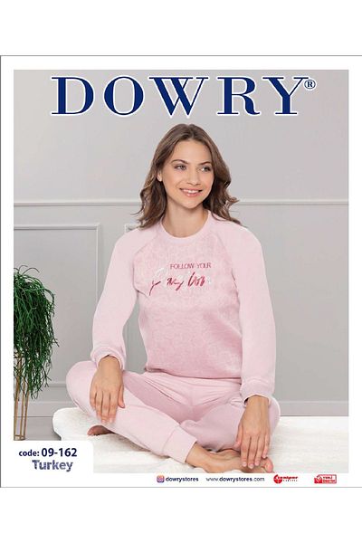 DOWRY Women's Long Sleeve Battal Pajama Set