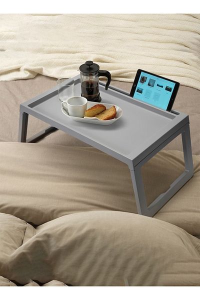 Taimi Foldable Bed Table Bed Desk Tray Grey