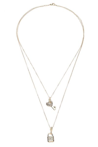 Modex Gold Yellow - Double Necklace with Lock Figure