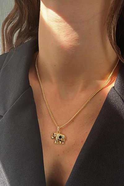 Modex Stoned Elephant Single Necklace