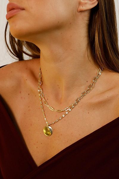 Modex Gold Double Chain Necklace