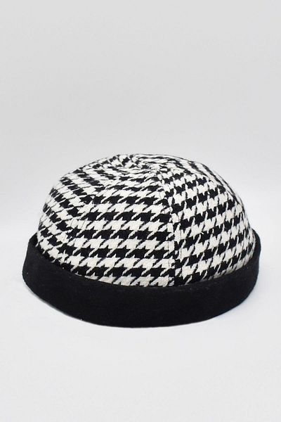 Külah Goose Feet Patterned Woolen Beret Winter Docker Hat