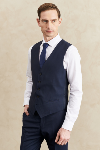 ALTINYILDIZ CLASSICS Altınyıldız 4A3110000004 Lacivert Yelekli Silim Fit Taylon Takım Elbise