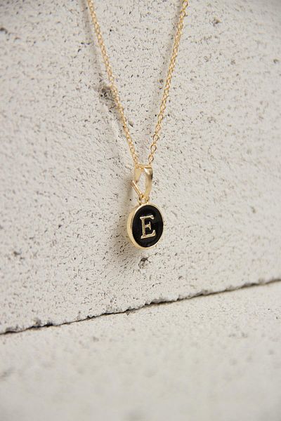 Modex Gold Enamel Letter Necklace