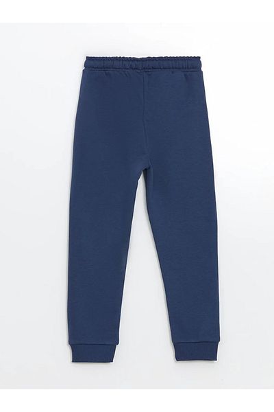 LC Waikiki Indigo Crew Neck Long Sleeve Printed Baby Boy Sweatshirt and Sweatpants Bottom Set of 2