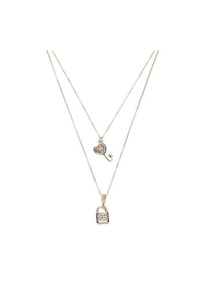 Modex Gold Yellow - Double Necklace with Lock Figure
