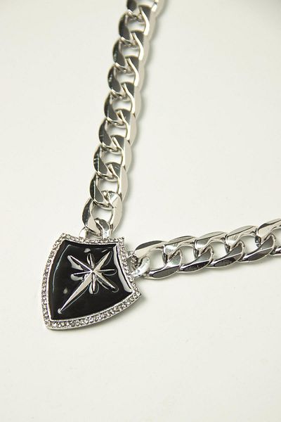 Modex Black Enameled North Star Necklace