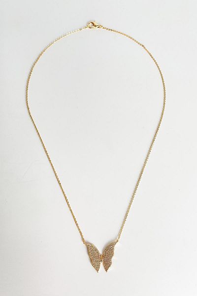 Modex Gold Zircon Stone Butterfly Necklace