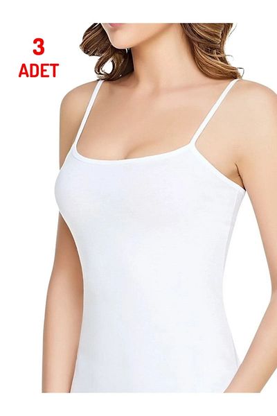 MOSTESS White Women's Rope Strap Athlete 3 Pack Cotton Production