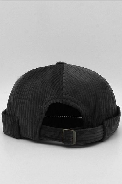 Külah Winter Velvet Skullcap Hip-hop Beanie Docker Hat-black