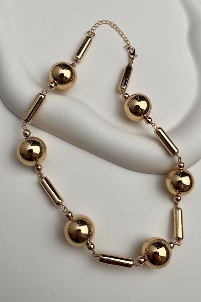 Modex Ball Necklace - Bar Detailed, Ccb Size:39+5 cm