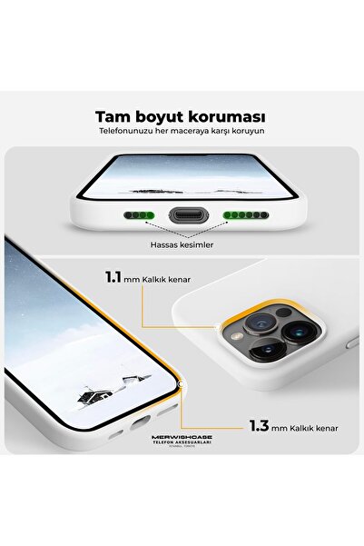 Merwish Apple iPhone 12 Promax Compatible Velvet Inside Logo Launch Silicone Case Cover Gray