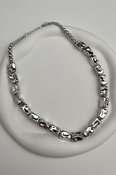 Modex Asymmetric Rectangular Necklace - Ccb Size:44+5 cm
