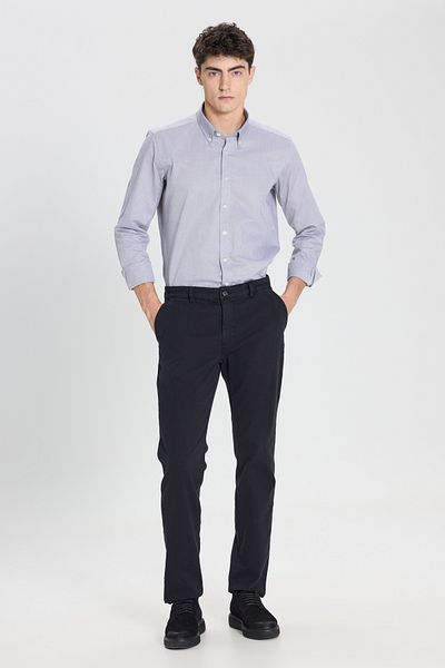 ALTINYILDIZ CLASSICS Steaua de aur ACE 012510149   Pantaloni negri pentru bărbați cu buzunare laterale în față